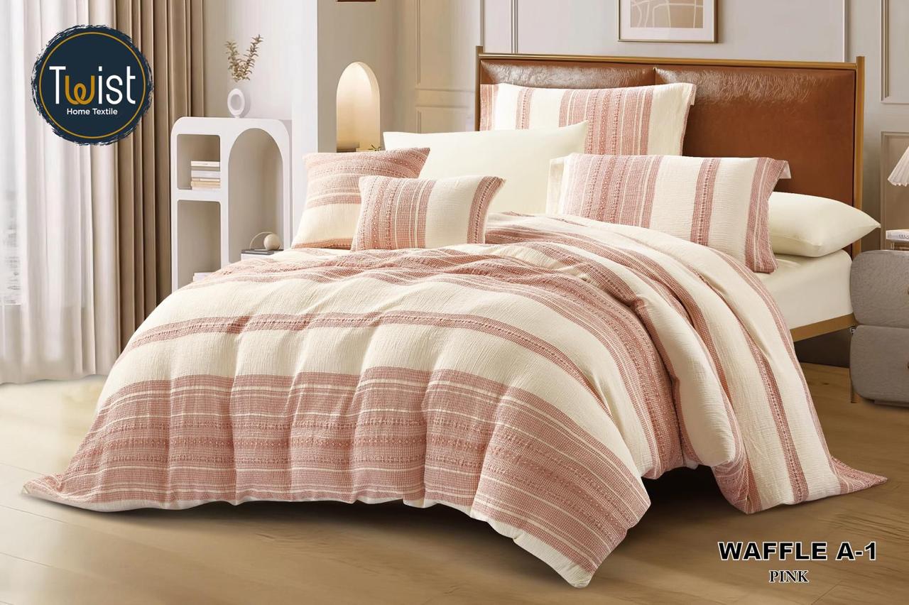 كفر سرير مجوز Waffle A-1  pink